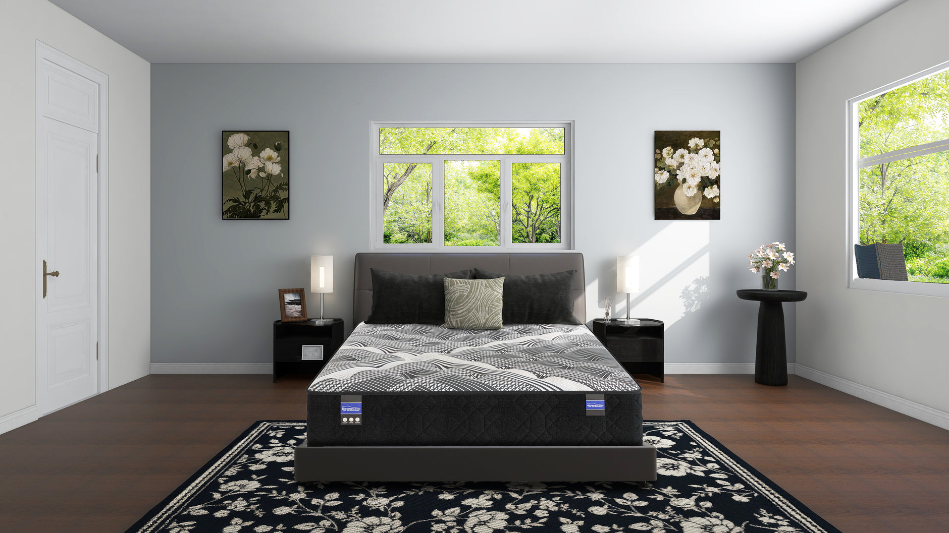 Francesca mattress in a bright bedroom